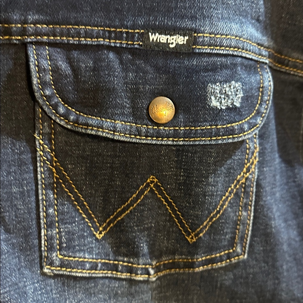 Wrangler Dark Blue Denim Jacket xxl - Picture 4 of 6